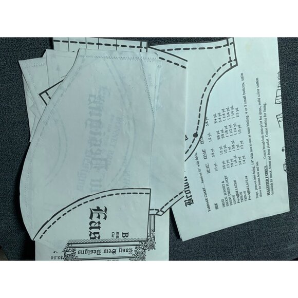 "Brown House Dolls" Baby Sew Designs Pattern Dress & Bonnet 17" - 18" Doll 1970s - Picture 2 of 3